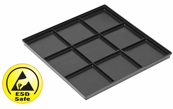 ESD Safe Conductive Tray P/N: ESD-TR-9