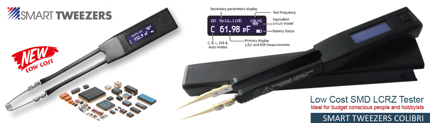 Low cost Smart Tweezers Colibri - LCR Meter