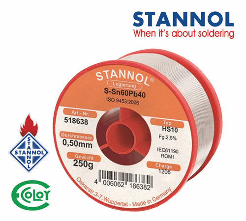 STANNOL® Leaded Solder Wire Sn60Pb40