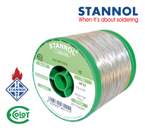 STANNOL® Leadfree Solder Wire Sn99Cu1 Type: HF-32 Series
